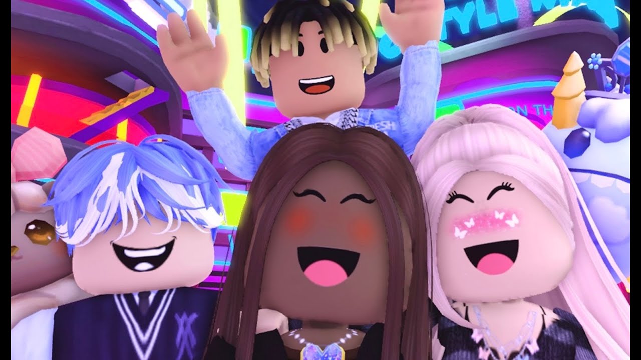 a picture of Roblox Metaverse avatars from the Claires Shimmerville experience